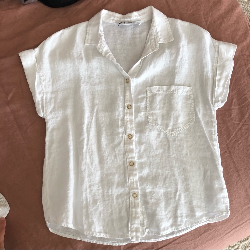 Zara linen button up